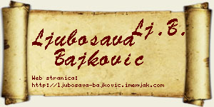 Ljubosava Bajković vizit kartica